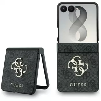 GUESS Big 4G Logo ovitek za Samsung Galaxy Z Flip 5 - črn