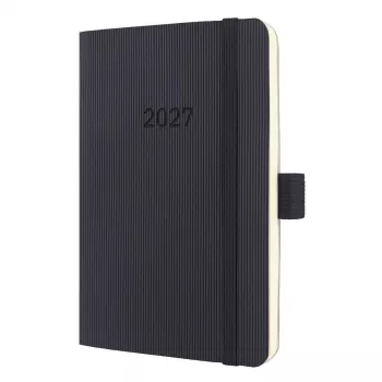 Sigel Conceptum C2723 tedenski koledar 2027, pribl. A6, mehke platnice, črn
