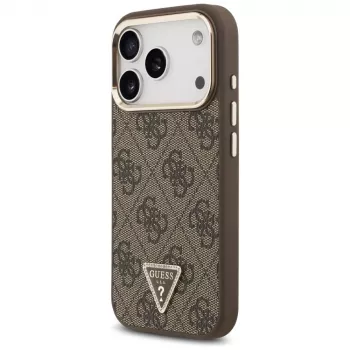 GUESS 4G Triangle Logo MagSafe ovitek za iPhone 17 Pro / 18 Pro - rjav