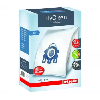 Miele GN HyClean Pure paket vrečk za sesalnik, 4 vrečke + 2 filtra, 99,9 % filtracija, za S4000/S5000/S6000/S8000/C1/C2/C3