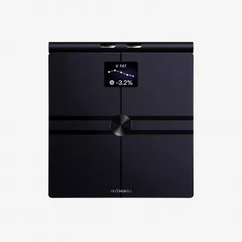 Withings Body Fit pametna tehtnica s segmentno telesno sestavo, analizo presnove in zdravja srca, medicinski pripomoček, črna