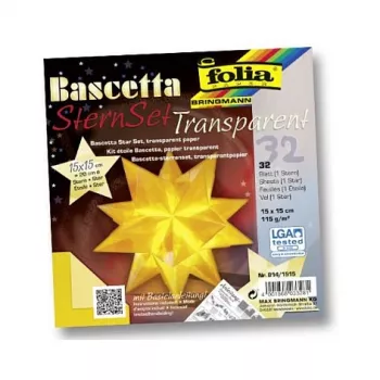Folia zloženi listi Bascetta Stern Midi - 32 listov 15x15cm barvno mešano