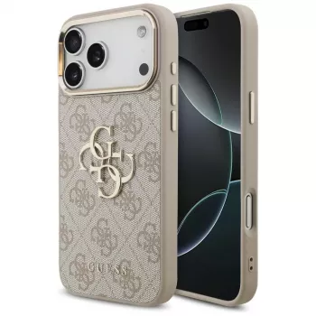GUESS 4G Big 4G Classic Logo ovitek za iPhone 17 Pro Max / 18 Pro Max - rožnato zlata