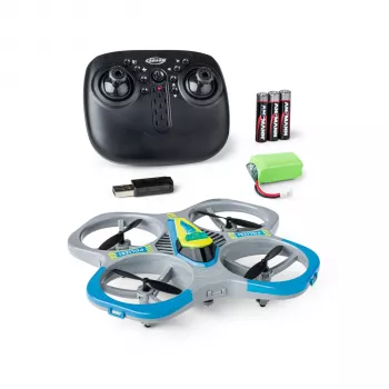 Carson Cyber Drone Polizei 2.4G 100% RTF – kvadrokopter Police Edition s 6-osnim žiroskopom, zadrževanjem višine, headless načinom, 360° obrati, LED lučmi, pripravljen za let