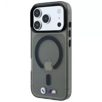 BMW M IML Glossy Metal Logo & Trims MagSafe ovitek za iPhone 18 Pro / 17 Pro - črn