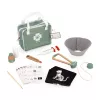 Janod veterinarski set - 10-delni igralni set z lesenimi instrumenti in prenosno torbico iz blaga