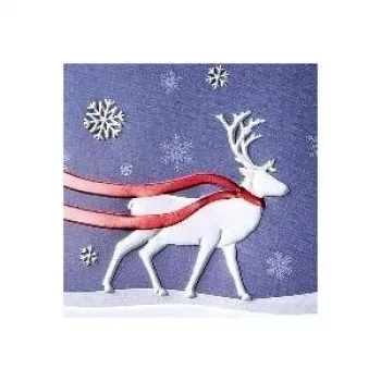 Sigel božična voščilnica Winter's Eve sijoča DIN lang 105 x 210 mm, 10 voščilnic z ovojnicami
