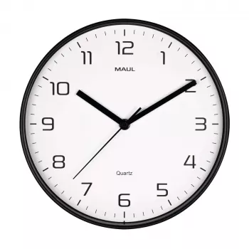 MAULdrip stenska ura 25 cm kremenčev mehanizem črna