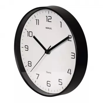 MAULdrip stenska ura 25 cm kremenčev mehanizem črna