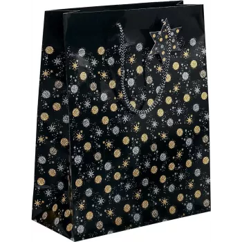 Sigel GT028 Stardust darilna vrečka za božič, velika, 26 x 33 cm