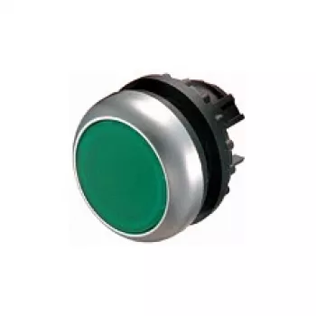 Eaton M22-DL-G plitki zeleni osvetljeni tipkalni aktuator, trenutni, 22,5 mm