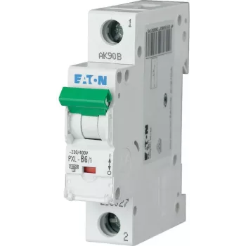 EATON PXL-C6/1 odklopnik (MCB), 6 A, 1-polni, karakteristika C, 10 kA, DIN tirnica