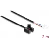 Delock viljična svetlobna zavesa 5 mm tip F s 4 odprtimi kabelskimi konci PNP L/D preklopna 2 m