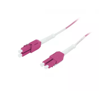 SYNERGY21 OM4 LC na LC duplex Uniboot Push-Pull optični patch kabel, 5m, aqua, LSZH, 2mm