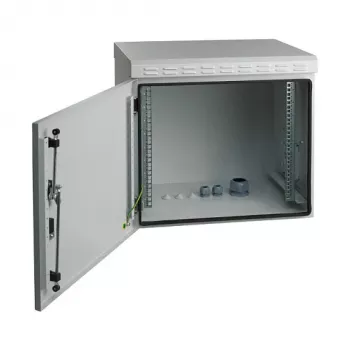 EFB 19 inch stensko ohišje 9U globina 450mm IP55 predmontirano RAL7035 siva