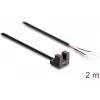 Delock viljična svetlobna zavesa 5 mm tip L s 4 odprtimi kabelskimi konci NPN L/D izbirna 2 m