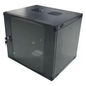 LogiLink 19-palčna stenska omarica enodelna 6U, Flat Pack, črna (RAL 9005)