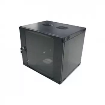 LogiLink 19-palčna stenska omarica enodelna 6U, Flat Pack, črna (RAL 9005)