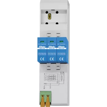 Eltako MUA-100 modularni prenapetostni odvodnik tipa 1+2+3, 4-polni, 12,5 kA impulzni tok, DIN-tirnica