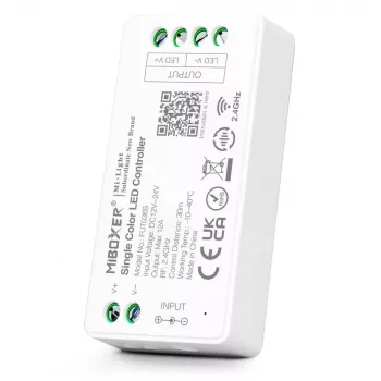 MIBOXER FUT036S enobarvni 2.4G LED regulator zatemnitve DC12-24V, 12A, Push Dim, RF brezžični, bel