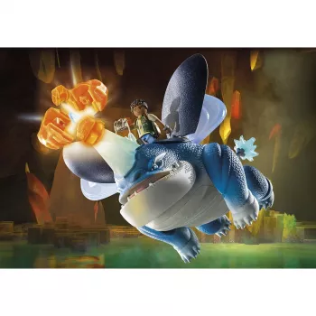 Playmobil 71082 Dragons: The Nine Realms - Plowhorn & D'Angelo s funkcijo eksplozije kristalne skale