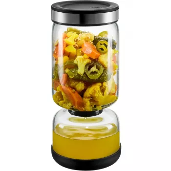 GEFU LAVINA cedilo za jogurt in skuto steklo 1,3 L z nerjavnim cedilom