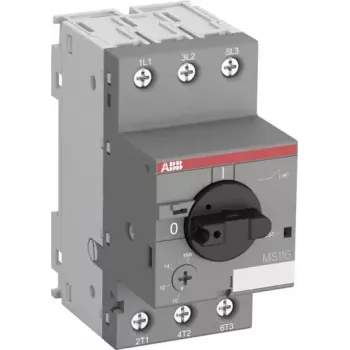 ABB MS116-0.16 zaščitno stikalo motorja, 0,1-0,16 A, 3-polno, izklopni razred 10, 690V AC, vijačni priključki