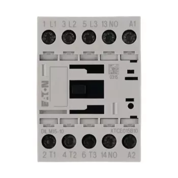 Eaton DILM15-10 24 V DC močnostni kontaktor, 3-polni, 15 A, 7,5 kW, 1 pomožni kontakt NO