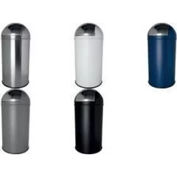 Helit H2401795 koš za smeti, 30 litrov, črn, okrogel, polipropilen