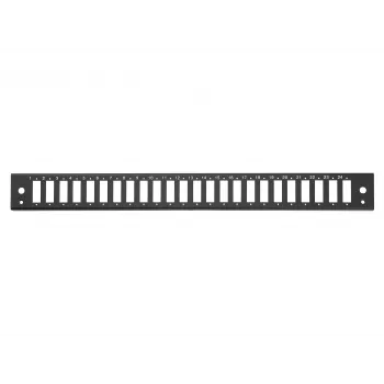 EQUIP 19-palčni 1U rack montažni optični patch panel, 24x SC-duplex, 48-vlakenski multimode OM3/OM4, jeklo, črn