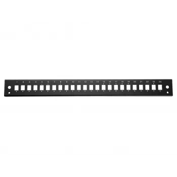 EQUIP 19-palčni patch panel 24x LC-Duplex SC-Simplex, jeklo, črn - 1U rack modul