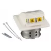 EFB Elektronik FTTH-OUTLET-LC-OM3 podometna optična stenska vtičnica, 2x LC-Duplex OM3 multimode, čisto bela
