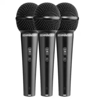 Behringer XM1800S dinamični mikrofon, 3 kosi, s torbico za prenašanje