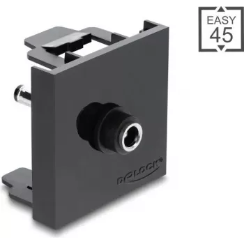 Delock Easy 45 modul adapter DC 5,5 x 2,1 mm vtičnica na DC 5,5 x 2,5 mm vtič črn