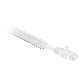 Delock samolepilni kabelski kanal z drsnim pokrovom 25 x 10 mm, 1 m, paket 5 kosov, bel