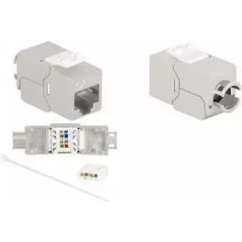 LogiLink NK4067 Cat.8.1 keystone vtičnica, STP, brez orodja, RJ45 ženska, 40G, 2000 MHz, razred I, cinkova litina, 1 paket