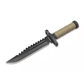 Boker Magnum M-Spec preživetveni nož 02SC005 fiksno rezilo 440A jeklo G-10 ročaj Kydex nožnica z vžigalnikom in brusilnim kamnom
