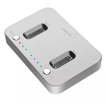LogiLink USB 3.2 Gen2 priklopna postaja, 2 predala, za M.2 NVMe SSD, funkcija kloniranja