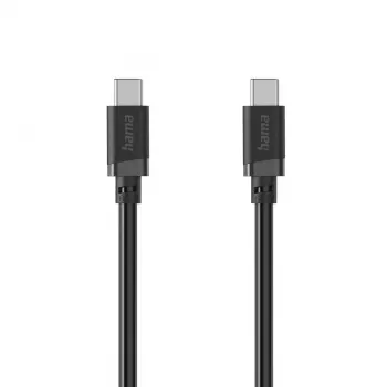 Hama kabel USB-C na USB-C, 2 m, 60W Power Delivery, črn