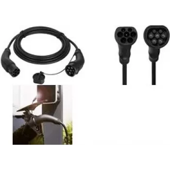 HARTING EVC0106 polnilni kabel za EV Type 2 3-fazni 20 A 11 kW 7,5 m črn