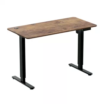 LOGILINK EO0057 električna pisalna miza z nastavitvijo višine, 120x60 cm, en motor, rjava plošča, obremenitev 70 kg