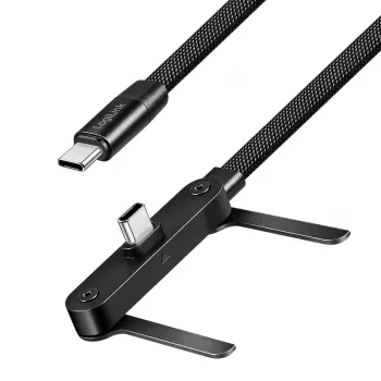 LogiLink kabel USB 2.0 Type-C C/M na C/M 480 Mbps 240W ploščat črn 1,5m