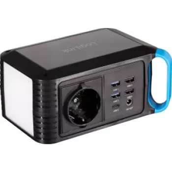 LogiLink prenosna električna postaja 80W, 256Wh LiFePO4 s 60W USB-C PD, čista sinusna AC