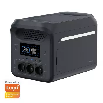 LogiLink PPS1800 prenosna električna postaja, 1800 W, LiFePO4, združljiva s Tuya