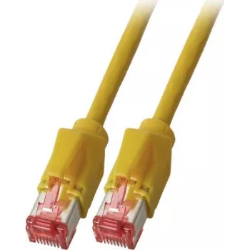 EFB Elektronik K8708GE.050 Cat.6A S/FTP LSZH patch kabel, Daetwyler 7702 TM21, 0,5 m, rumen