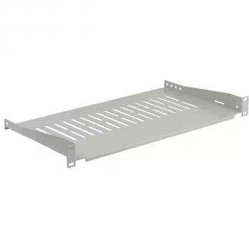 EFB ELEKTRONIK 19-palčna 1U fiksna polica, globina 250 mm, obremenitev 10 kg, svetlo siva RAL 7035