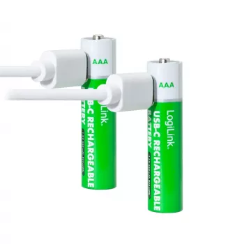 LogiLink LR03RCB2 USB-C polnilne AAA Li-Ion baterije, 1,5V, 2 kosa