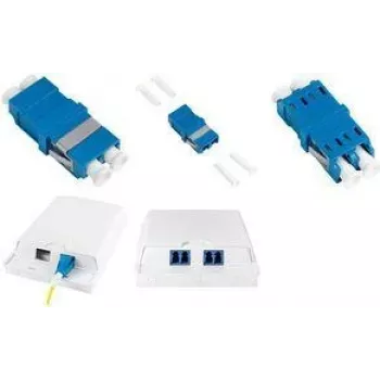 LogiLink FA03LC7 LC Duplex optični adapter, paket 12 kosov, brez prirobnice, moder
