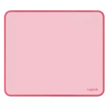 LogiLink podloga za miško 220 x 250 mm roza - tekstilna površina, nedrseča gumijasta podlaga