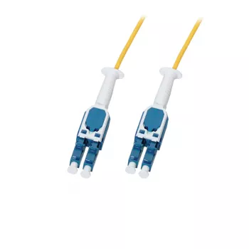 LogiLink Uniboot Push-Pull LC-LC OS2 enorodovni optični patch kabel, 0,5 m, LSZH, rumen